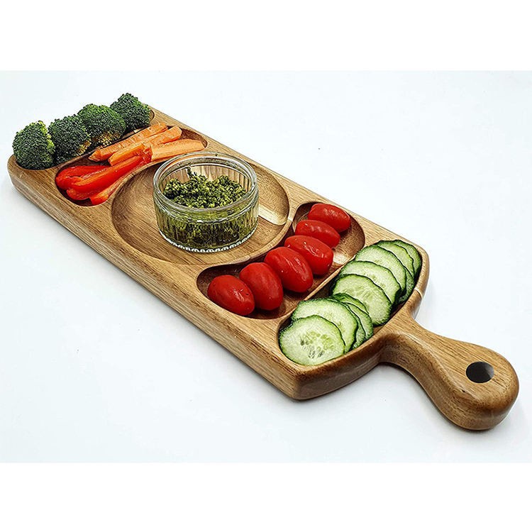 Wooden Tray and Dinner Plate Wooden Chopping Board Multi-Functional Pictures and Samples Can Be Ordered Bar Banquet Meal Display Plate