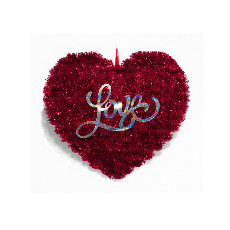 情人节爱心挂件心形茜草花环婚礼装饰婚车装扮茜草挂饰厂家直销