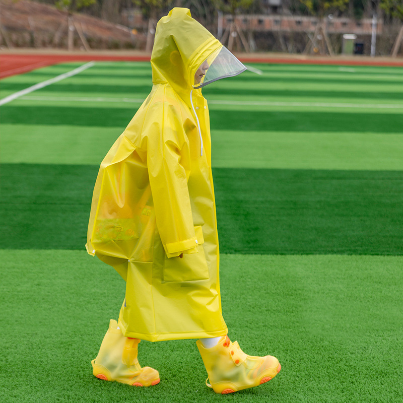 学生雨衣上学专用初中生带书包位女大童雨披2021新款小孩子穿的