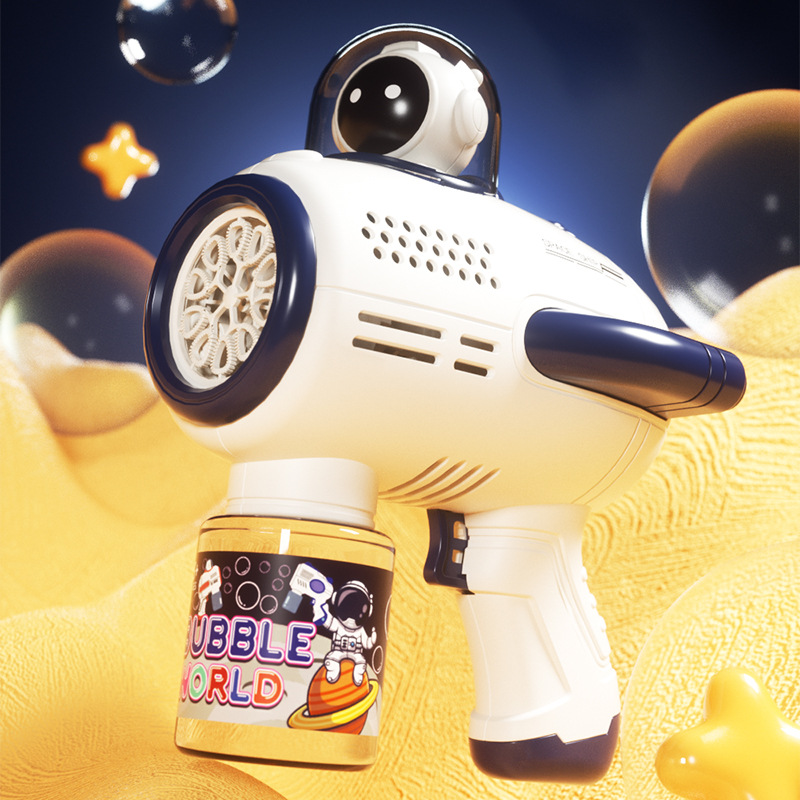New Internet Celebrity Outer Space Astronauts Bubble Machine Electric 10-Hole Bubble Gun Children's Toys Gatling Cross-Border Wholesale