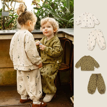 北欧风儿童卫衣套装男女宝宝上衣裤子两件套婴儿秋季衣服童装批发