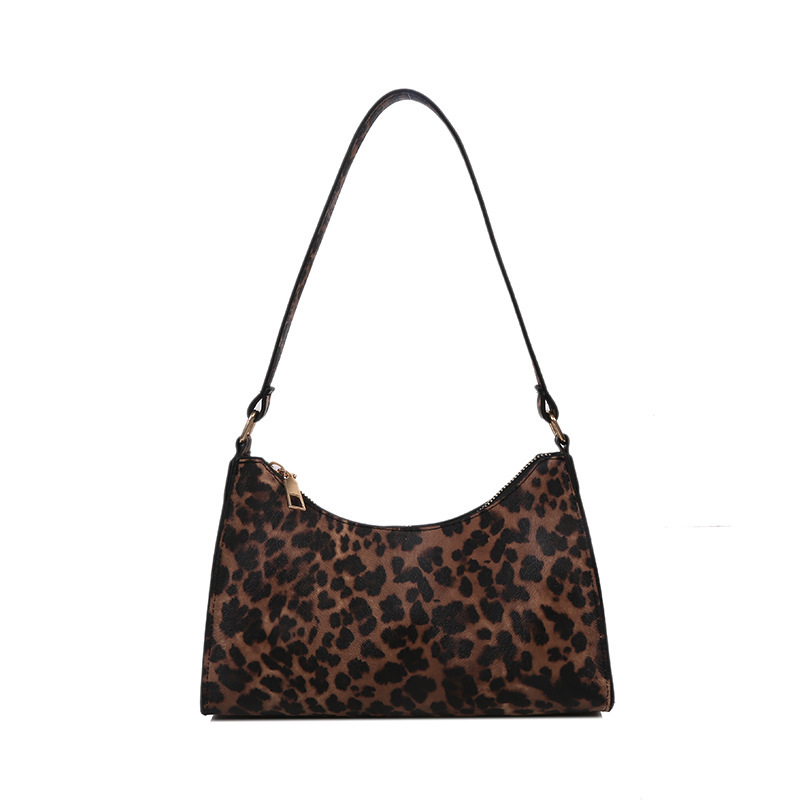 French Special-Interest Design Bag 2023 Popular New Trendy Women's Handbag Fashionable Leopard Print Shoulder Underarm Bag
