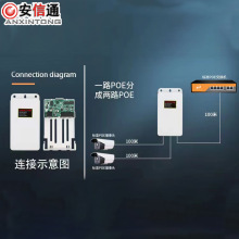 网络POE中继器防水中继器一分2网络中继器室外防水监控网络中继器