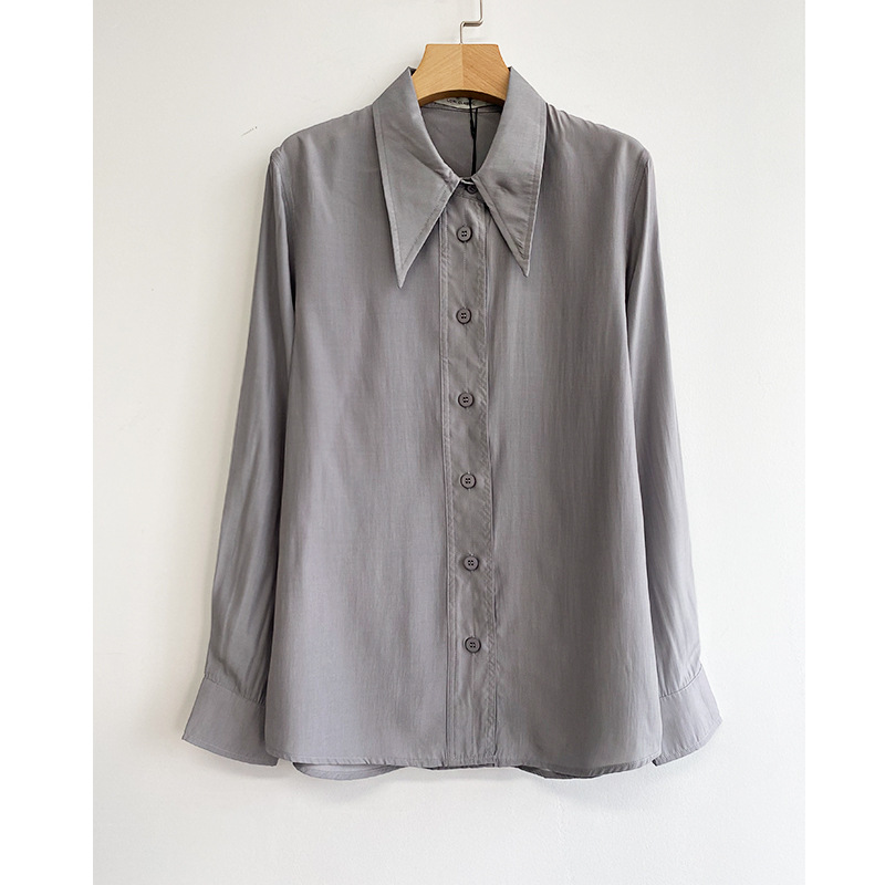 韩版low classic垂感衬衫女宽松版型长袖薄款春夏款衬衣小众设计