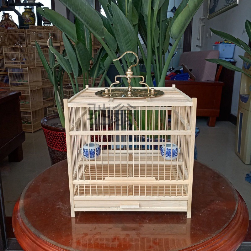 a慢鸟笼竹制大号方笼颠颏笼玉鸟笼绣眼麻料蜡嘴金青相思鸟笼-阿里巴巴