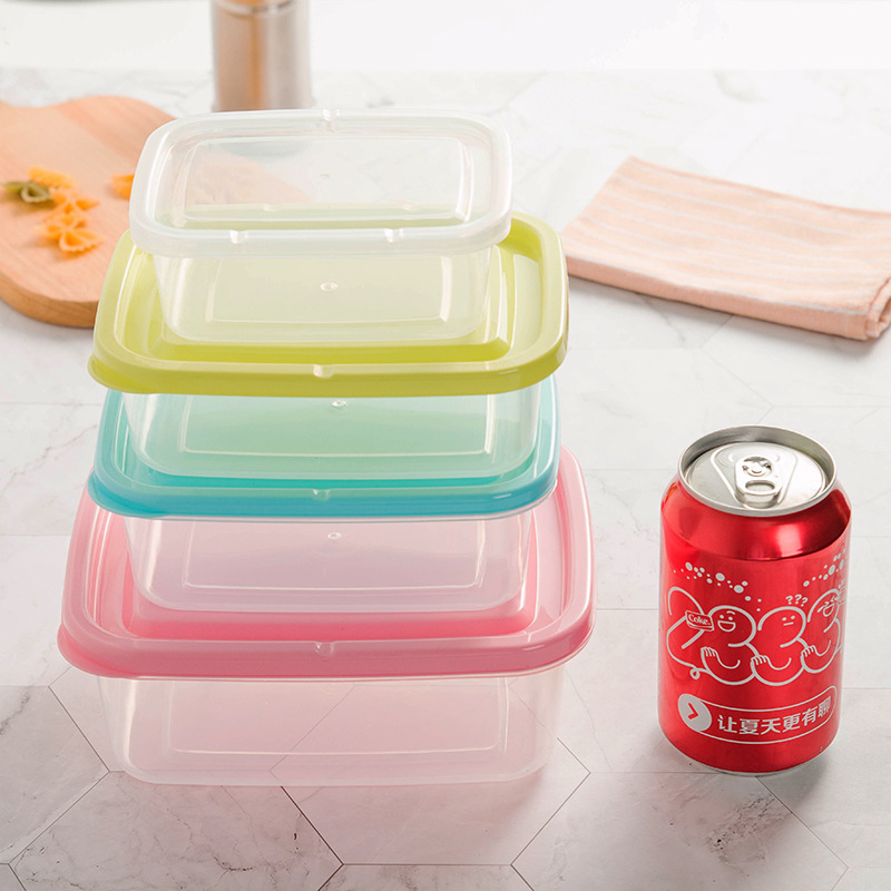 Crisper Small Retention Samples Box Snack Storage Box Rectangular Box Transparent Plastic Pp Microwaveable Heating Crisper