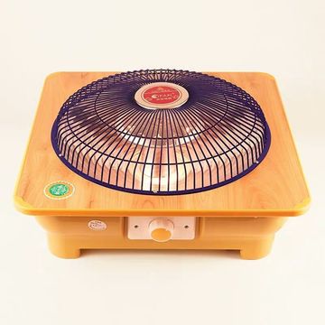 小型桌下取暖器烤火炉家用省电电火盆方形暖脚暖手办公室取暖火盆