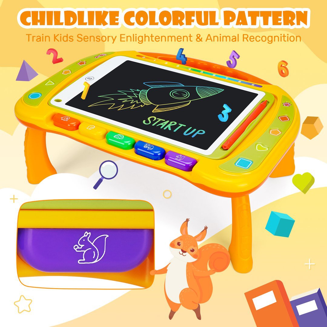 Cross-Border Hot Sale Wholesale Children's Educational Toys Electronic LCD Drawing Board Table Multifunctional Cartoon Animal Drawing Board