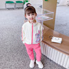 Autumn girls suit 2022 new pattern Western style Fashionable children coat spring and autumn Female baby motion Three