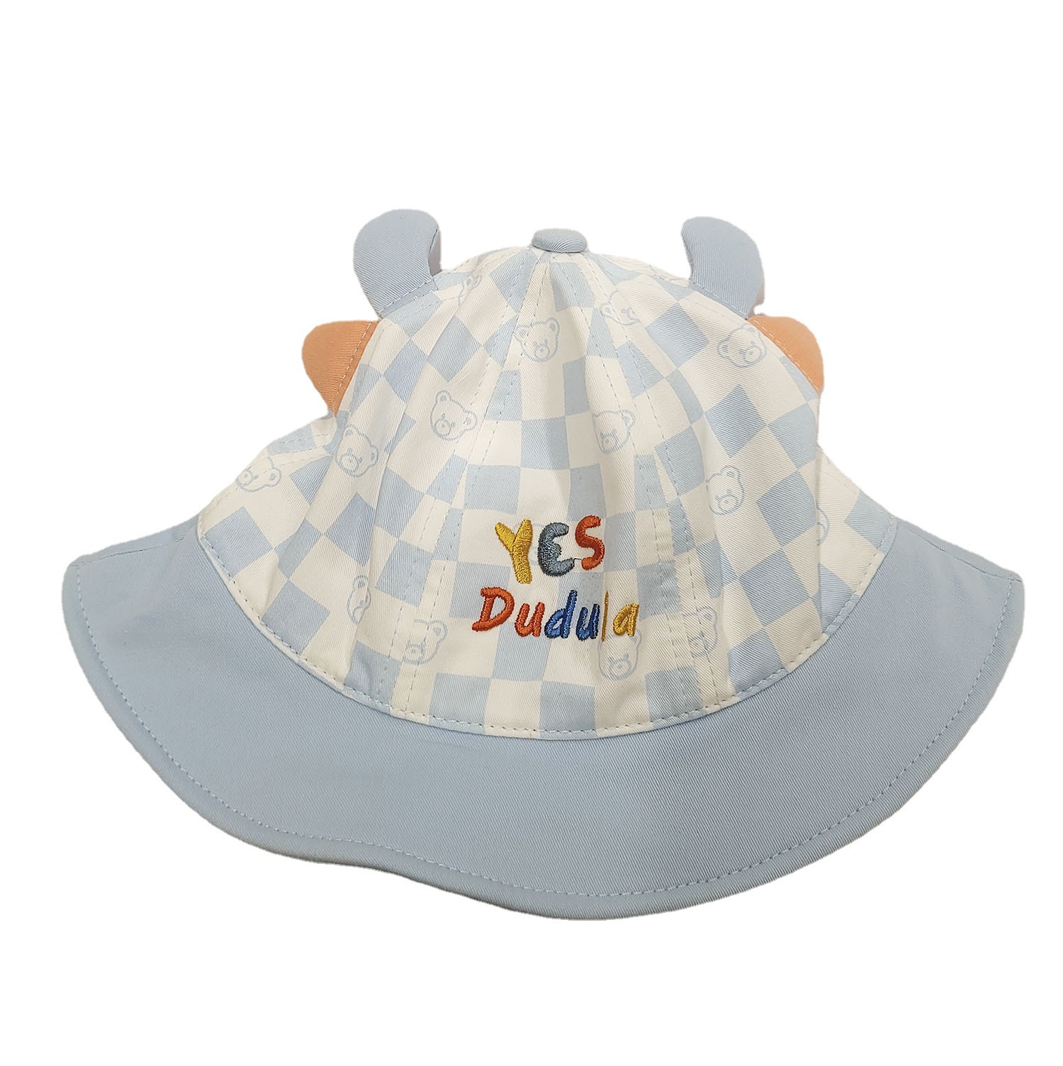 Children's Hat Bucket Hat Dudula Children's Bucket Hat Printed Bear Maze Grid Bucket Hat