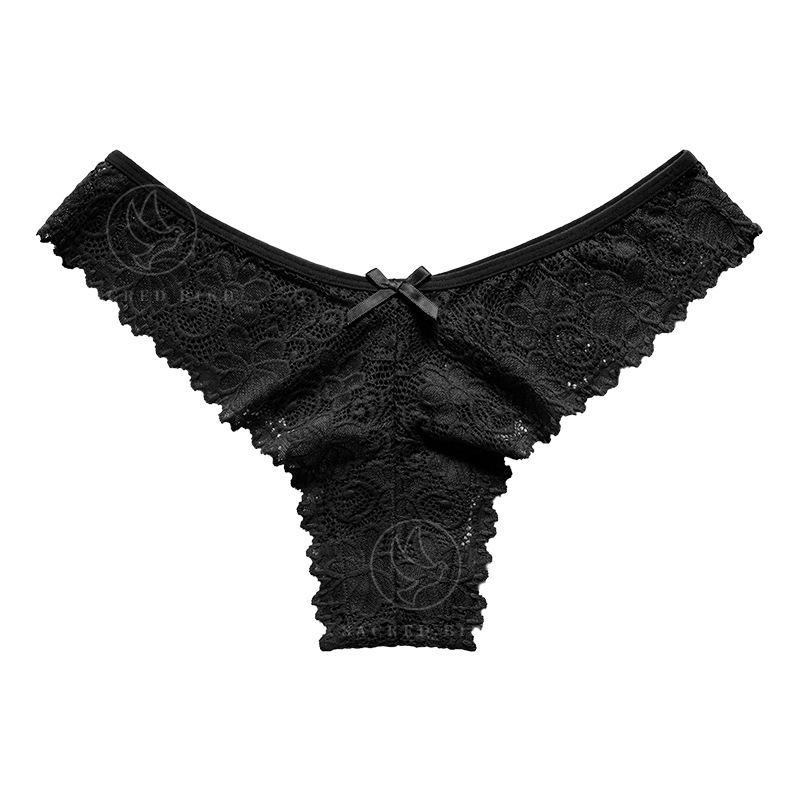 Bow Decoration Sexy Lace See-through Thin Breathable Women's Underwear T-Shaped Invisible Yoga Special T-Back