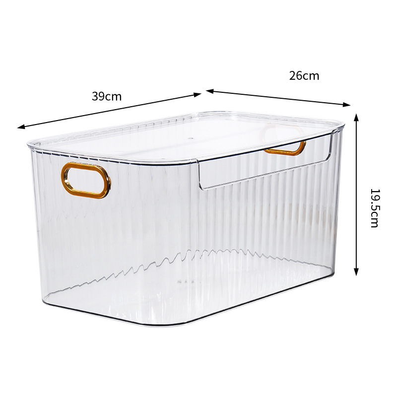 Plastic Transparent Desktop Ins Acrylic Storage Basket Wardrobe Clothing Desktop Cosmetics Underwear Storage Box