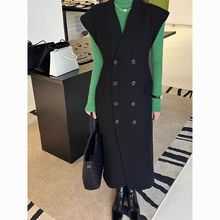 气场强大小香风别致西装马甲连衣裙春装女装2023年背心长款