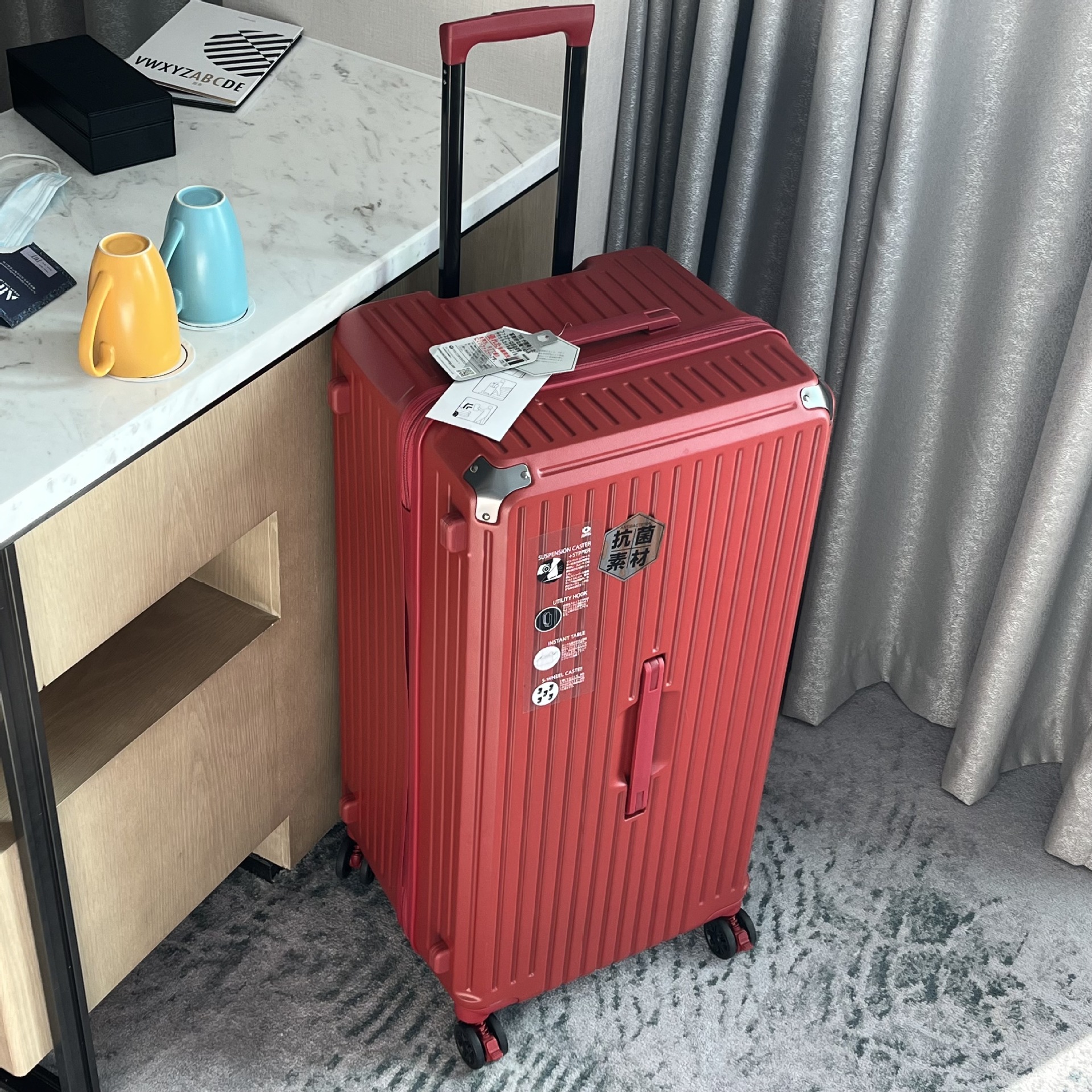 Export Foreign Trade Super Large Capacity Five-Wheel Trolley Case Antibacterial Material Luggage Consignment Suitcase Student Password Suitcase