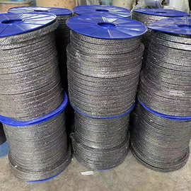 柔性石墨盘根高压纯石墨盘根 金属丝镍丝石墨盘根油浸石墨盘根