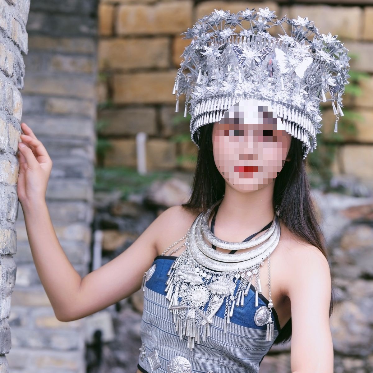 新款少数民族头饰银饰苗族饰品广西贵州云南帽子氧化-阿里巴巴