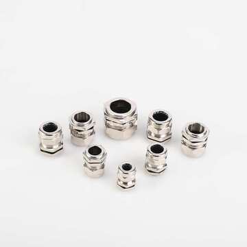 公制m系列金属电缆防水接头锁紧葛兰铜镀镍固定葛兰头m12/14/m16