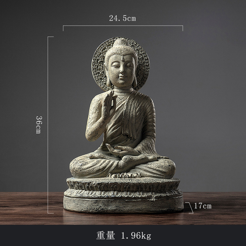 New Chinese Taolai Buddha Ornament Resin Crafts Retro Zen Buddha Head Home Living Room and Tea Room Decorations Batch