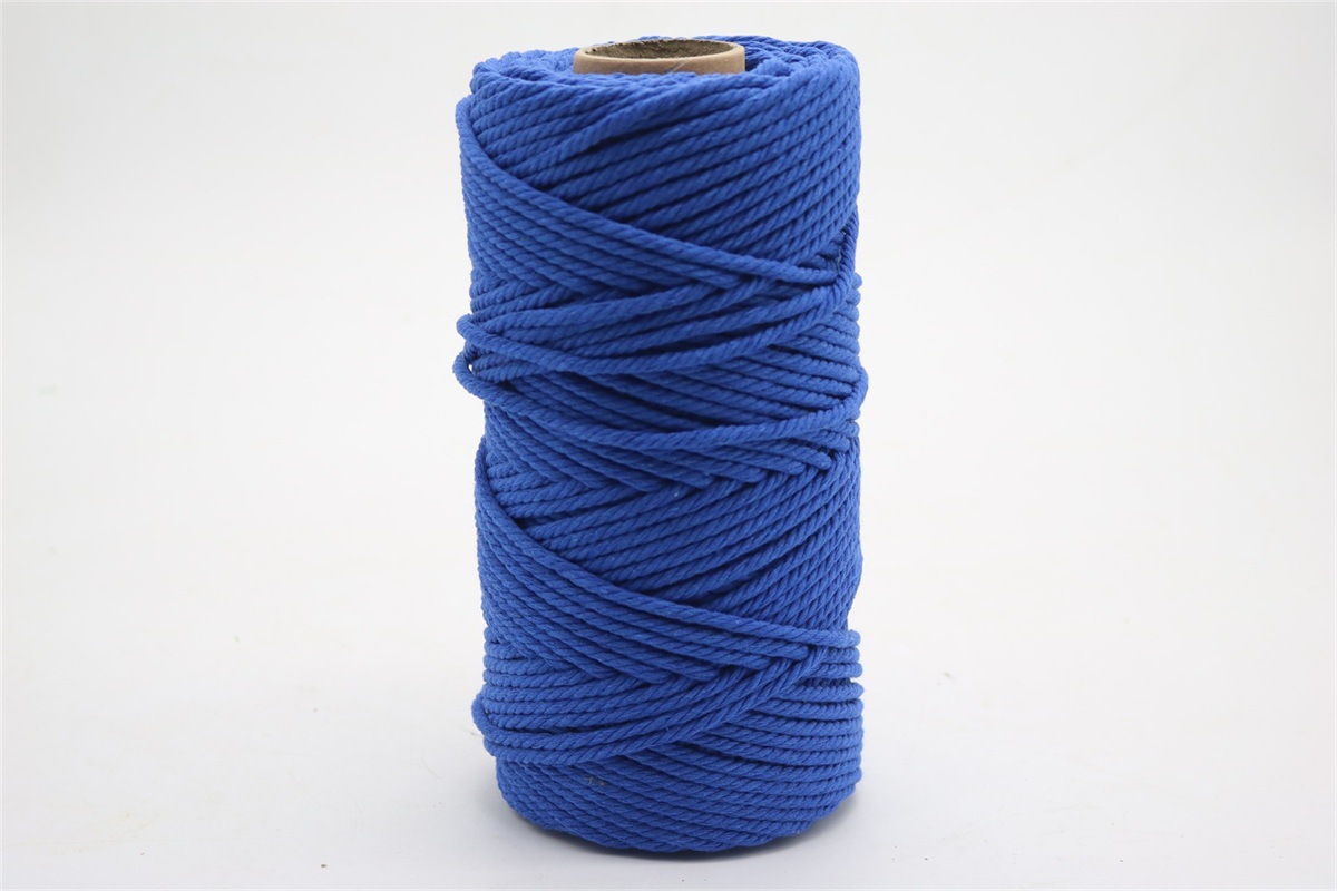 Factory Wholesale 4mm Color Cotton String DIY Hand-Woven Tapestry Decoration Material Rope Tag Rope