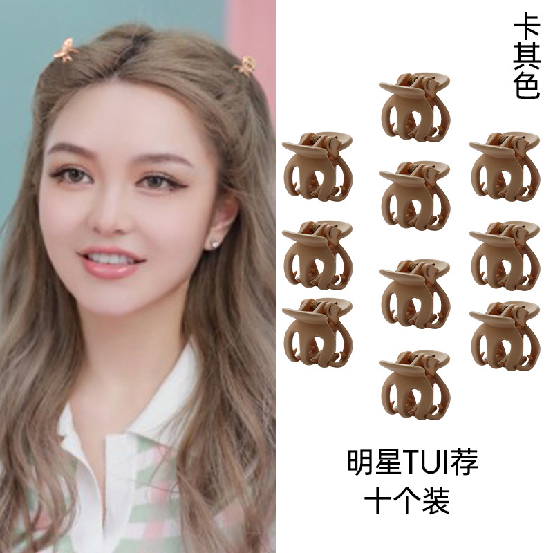 New Zhou Yangqing Same Style Black Mini Bang Small Jaw Clip Female Little Clip Hair Volume Less Acrylic Barrettes Wholesale