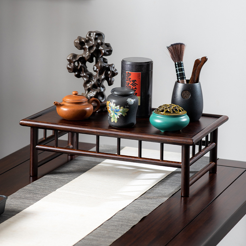 茶台茶杯架桌面茶叶罐子茶具收纳架家用桌上杯子置物架茶桌茶壶架