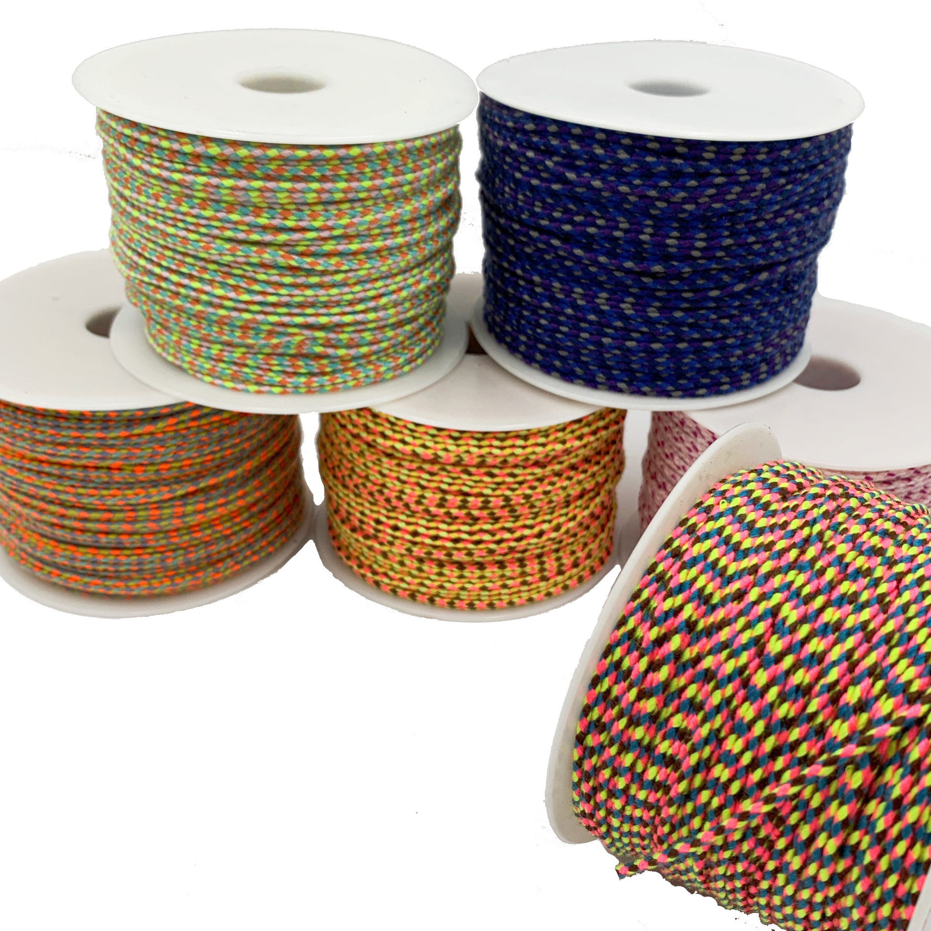 手绳手链编织四股绳 民族风 流苏线编织绳diy佛珠文玩线彩色挂绳