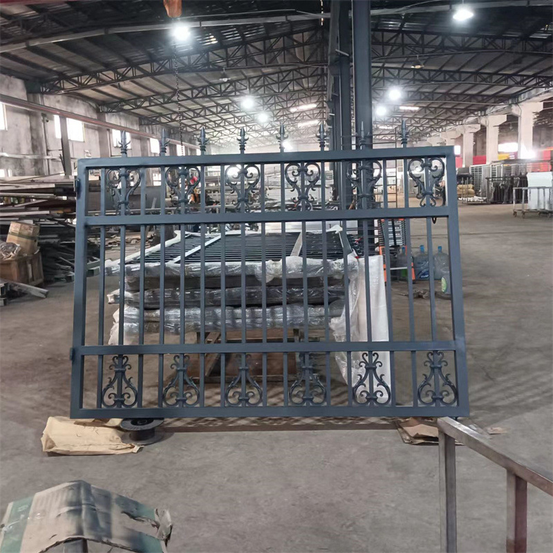 钢管大门铁艺栅栏门庭院户外铝合金庭院铝艺别墅中式景点农村房间阳台