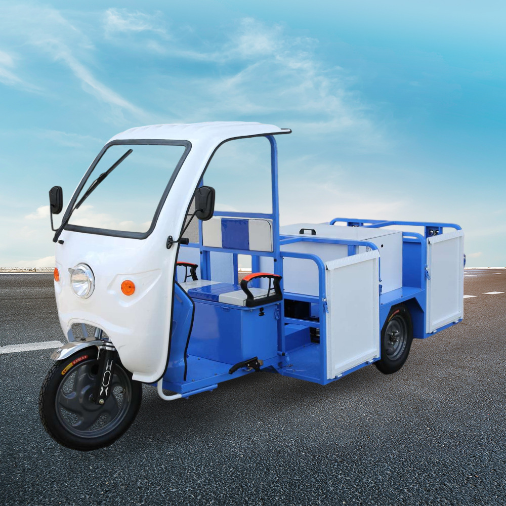 电动三轮车垃圾清运保洁车四桶小区垃圾桶装卸转运车