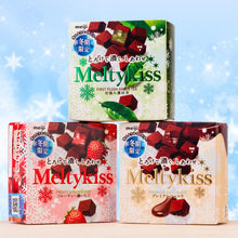 日本原装Meiji明治雪吻巧克力牛奶草莓抹茶味冬季圣诞送女生礼物