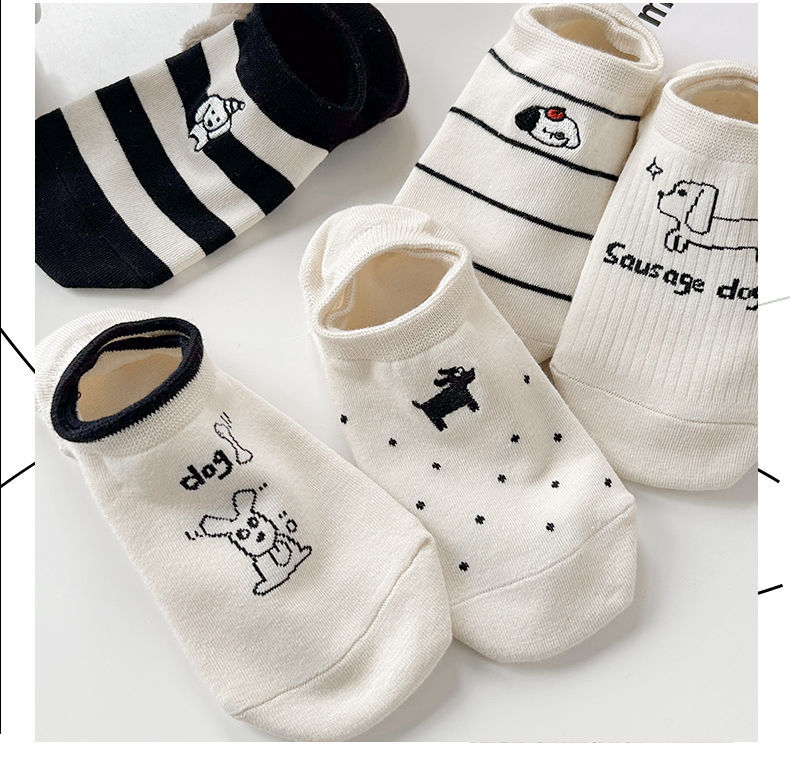 可爱卡通袜子女船袜夏季薄款低帮浅口隐形袜ins潮网红防滑不掉跟详情16