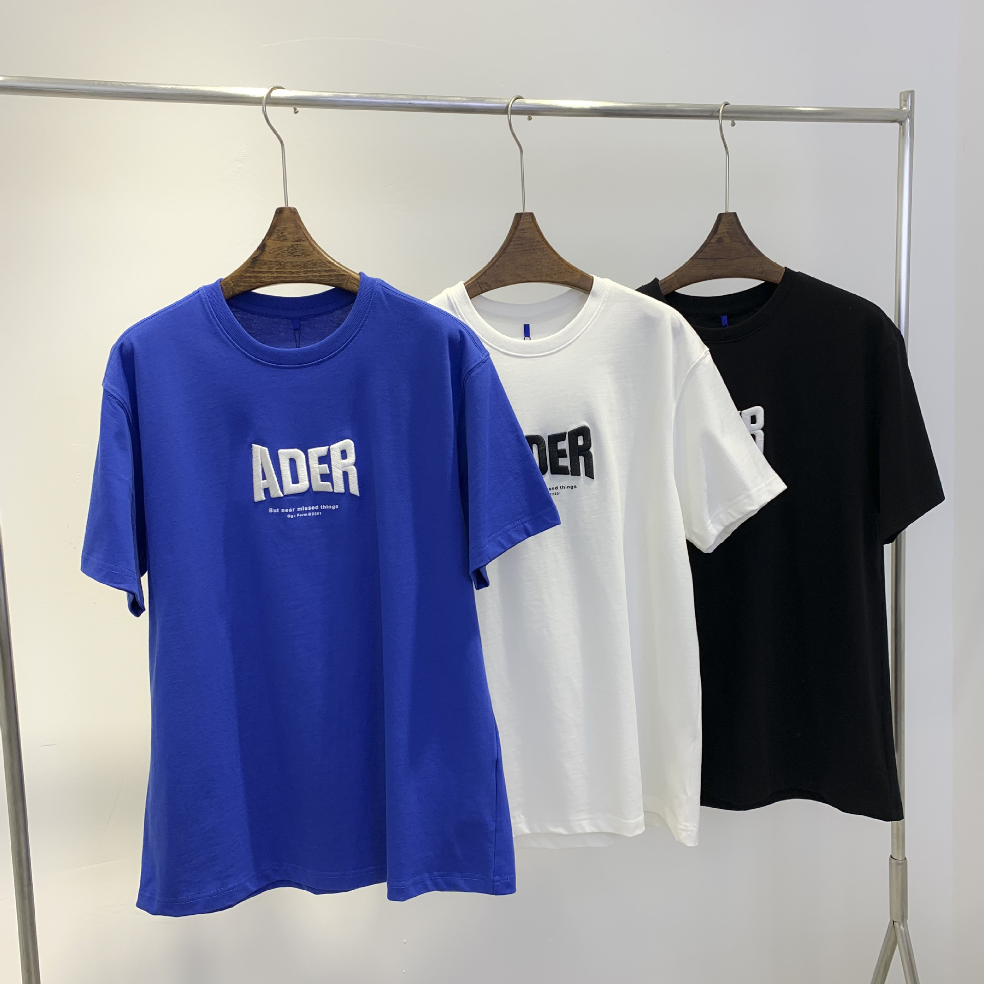 ader重工设计感刺绣幽灵贴布男女同款短袖夏季新款情侣显瘦t恤ins