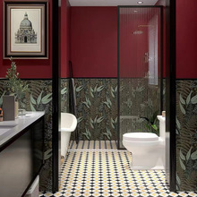 300x600法式连纹花片砖奶油风厨卫瓷砖复古南洋风卫生间浴室墙砖