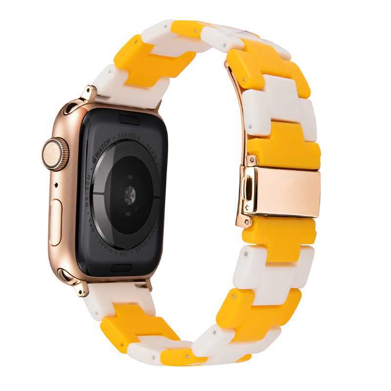 适用applewatch6/5/4代苹果手表表带 透明iwatch树脂糖果色表带潮