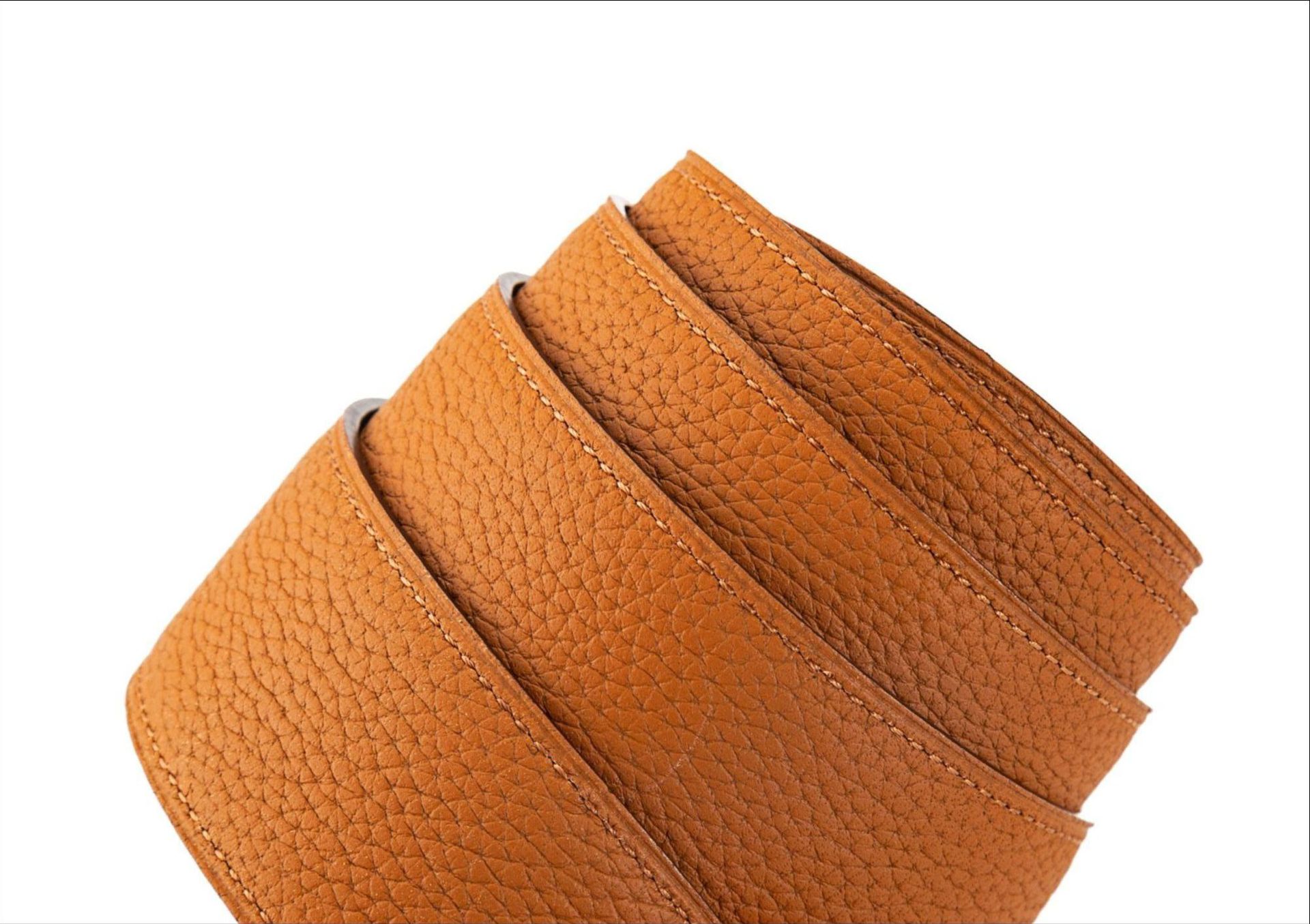 男女士真皮腰带原版togo皮荔枝纹进口头层牛皮box底双头八字尾