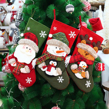 老人雪人麋鹿圣诞袜礼物袋圣诞树挂件圣诞节平安夜糖果袋装饰用品