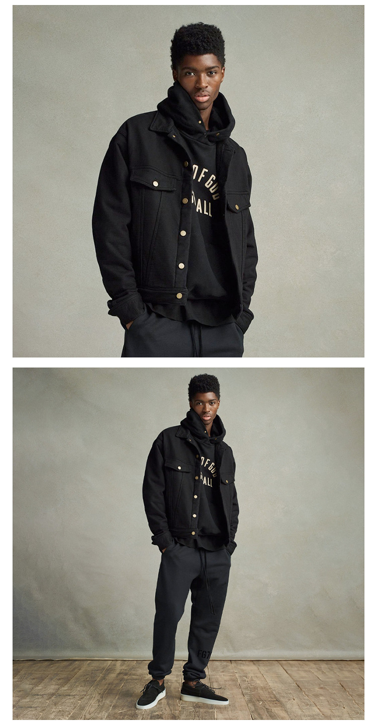 高街潮牌fog主线第七季针织开衫外套宽松纯色工装复古潮流夹克