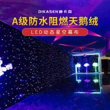 舞台星空幕布直播间背景布墙婚庆演出LED动态流星光吊顶天幕