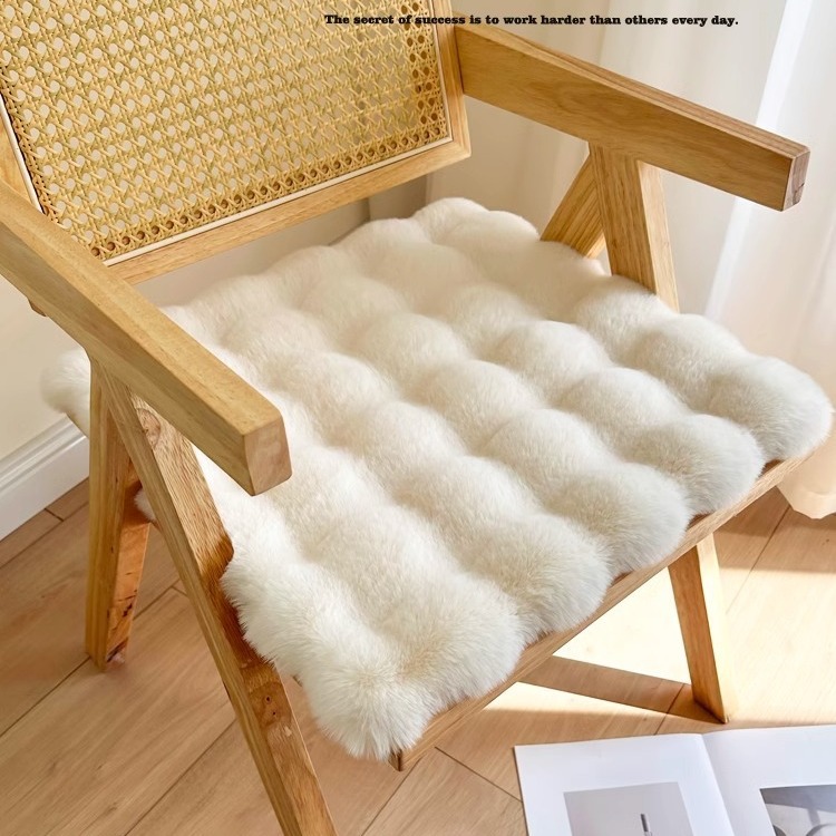 New Rabbit Plush Chair Cushion Computer Chair Leisure Dining Chair Cushion Thickened Student Stool Cushion Office Seat Cushion