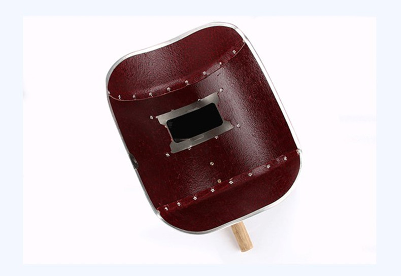 电焊面罩手持式红钢纸焊帽焊工氩弧焊烧焊防护全脸防烤脸透气帽子