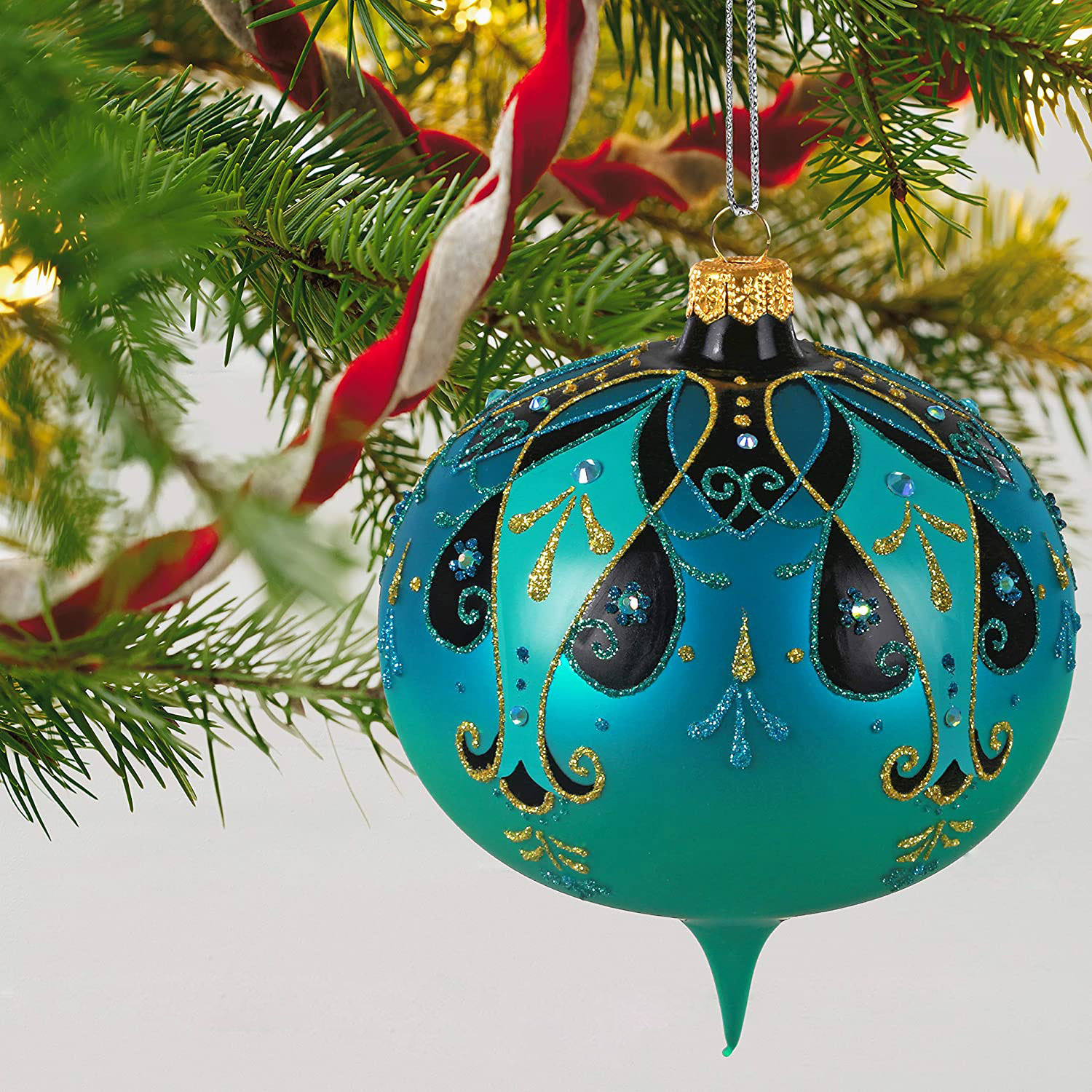 厂家直销 圣诞球挂件 洋葱头形玻璃球彩绘球/圣诞用品