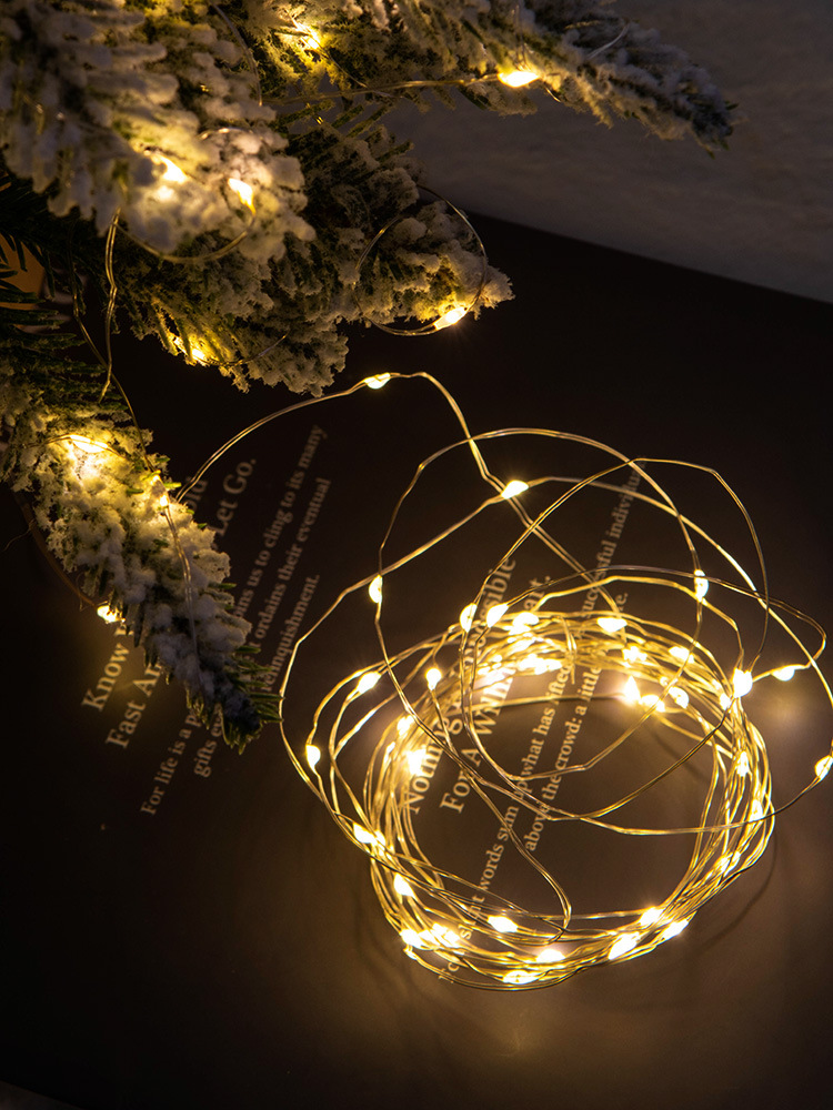 圣诞灯串雪花灯铜线灯星星灯圣诞树装饰灯led灯串节日房间装饰灯