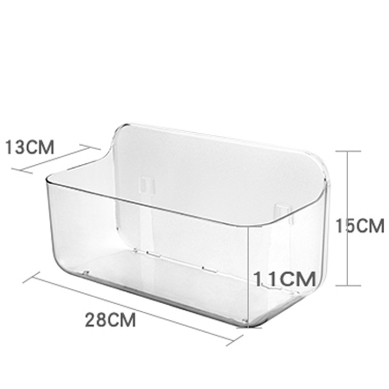 Toilet Bathroom Wall-Mounted Storage Rack Wall Kitchen Bathroom Storage Box Transparent Punch-Free Toilet