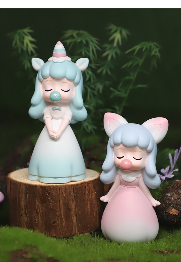 一件代发树脂工艺品桌面摆件 客厅创意家居装饰盲盒手办泡泡女孩