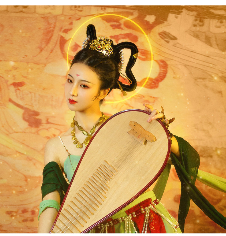 汉服假发古装造型飞天发髻发包古风铁丝发棒唐风仙女敦煌演出发型