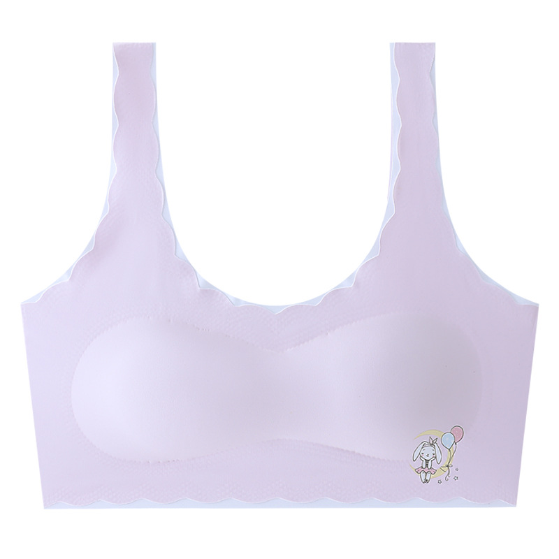 Thin Section Traceless Girl's Underwear Puberty Vest Primary School Student the Big Kids Junior and Middle School Students Tube Top Youth Bra