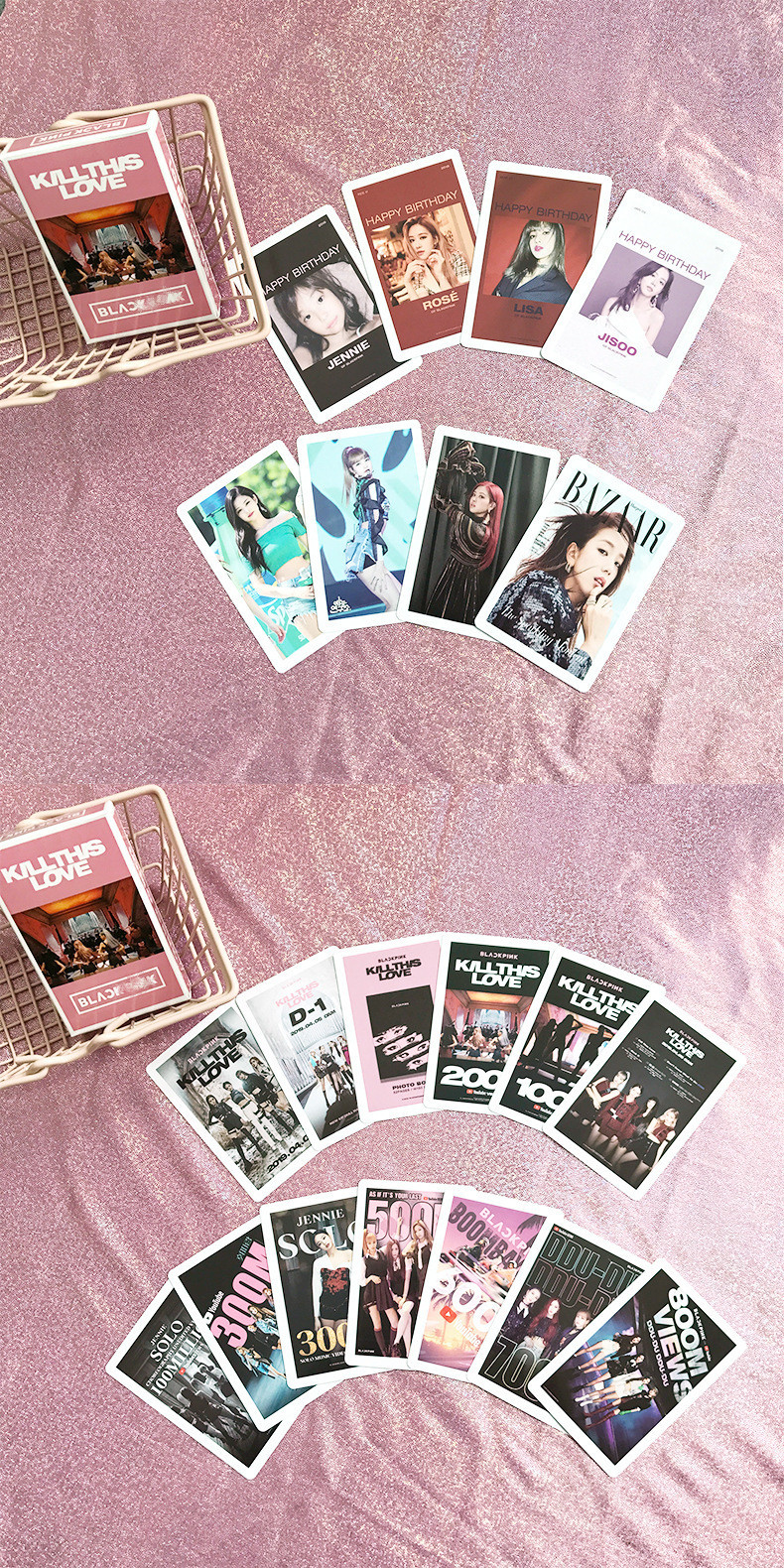 54张bp粉墨明星周边lomo卡lisa jennie rosé明信片写真集小卡