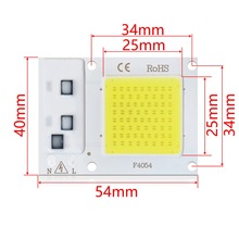 AC110/220V高压免驱动COB集成光源灯珠 投光灯光引擎LED线性50W