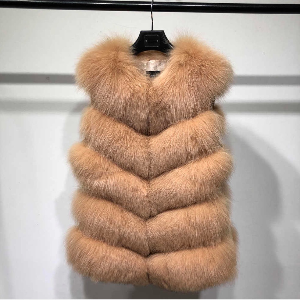 惊石皮草 速卖通亚马逊批发款 狐狸帽马甲女士皮草外套