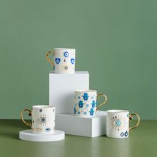 北欧轻奢描金陶瓷咖啡马克杯办公水杯家用早餐牛奶杯情侣创意礼品