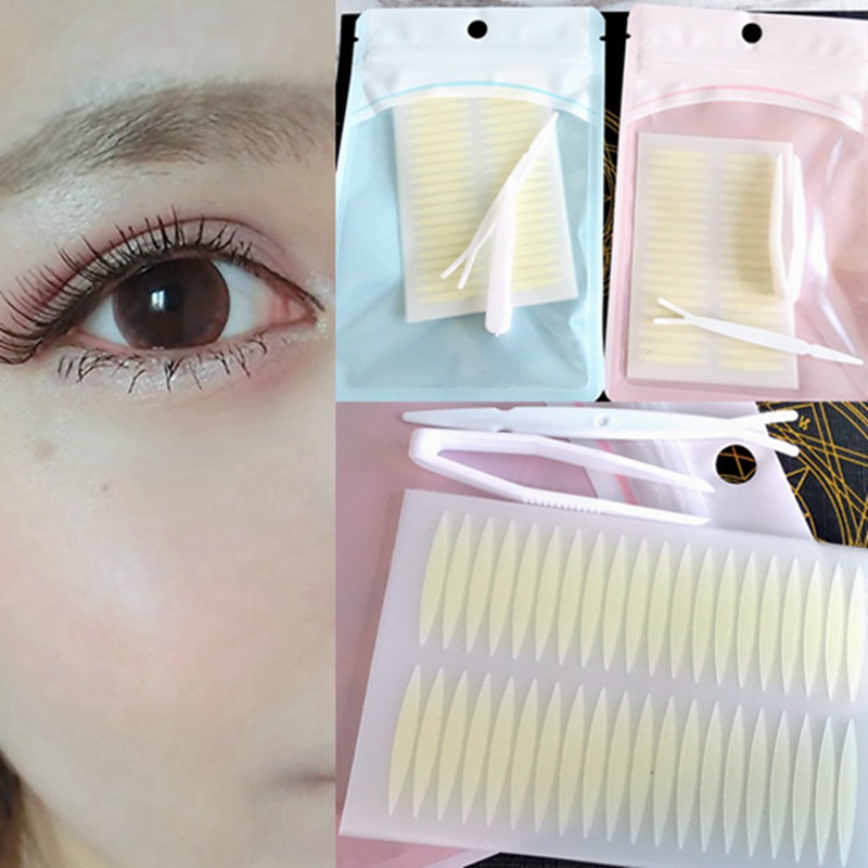 240贴橄榄双眼皮贴雾面美目贴开眼角贴桃花眼皮贴附叉子镊子